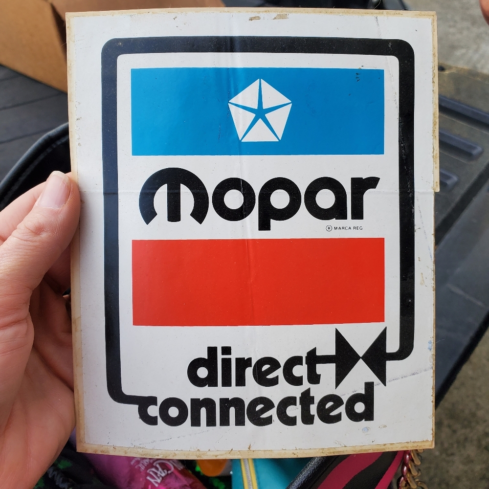 Original, Vintage Mopar Decal